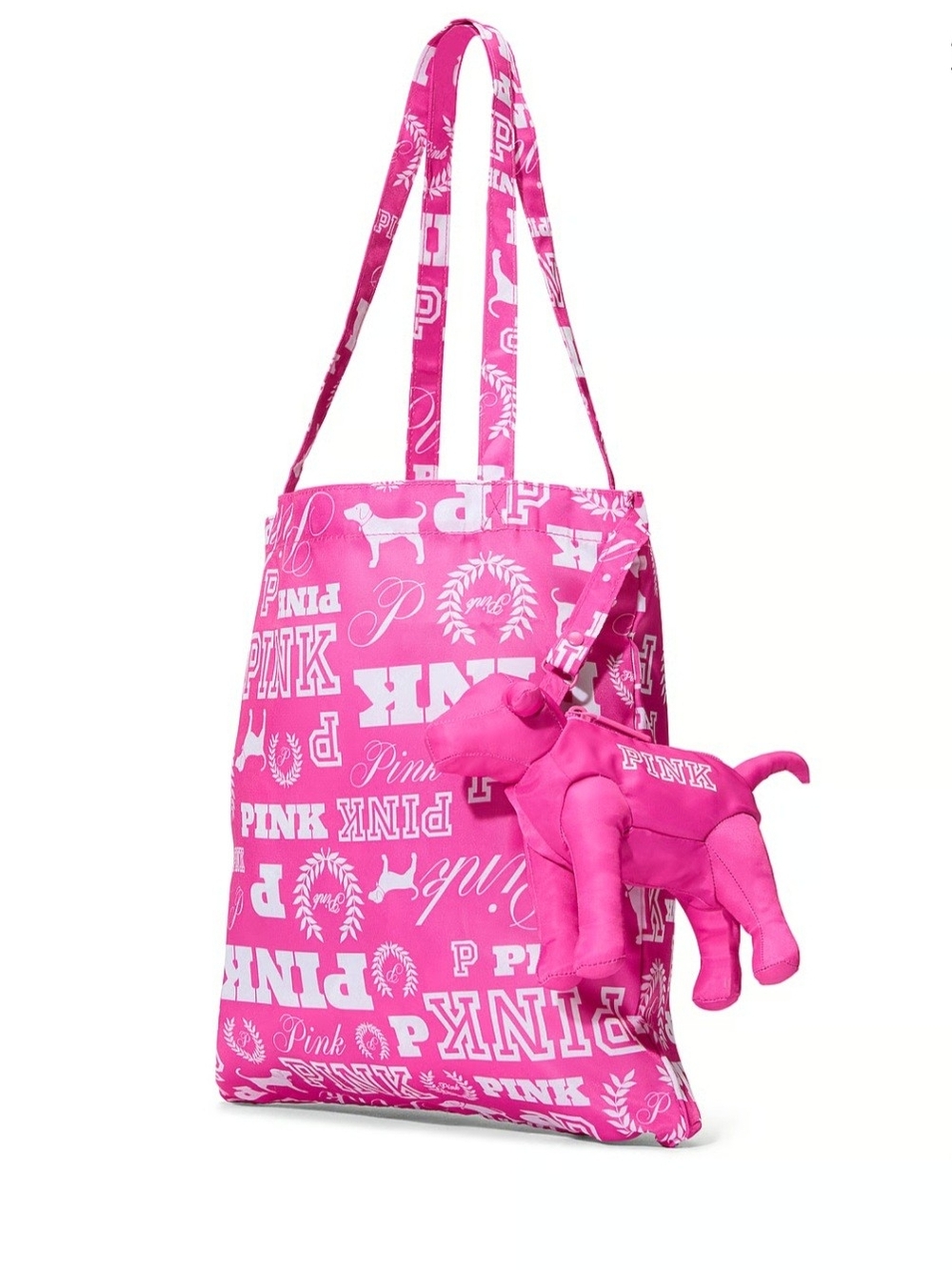 Victoria's Secret PINK Hot Pink Logo Tote - Picture 2 of 4